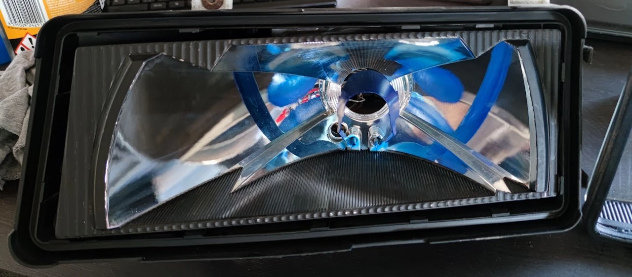 Finished painted headlight interior